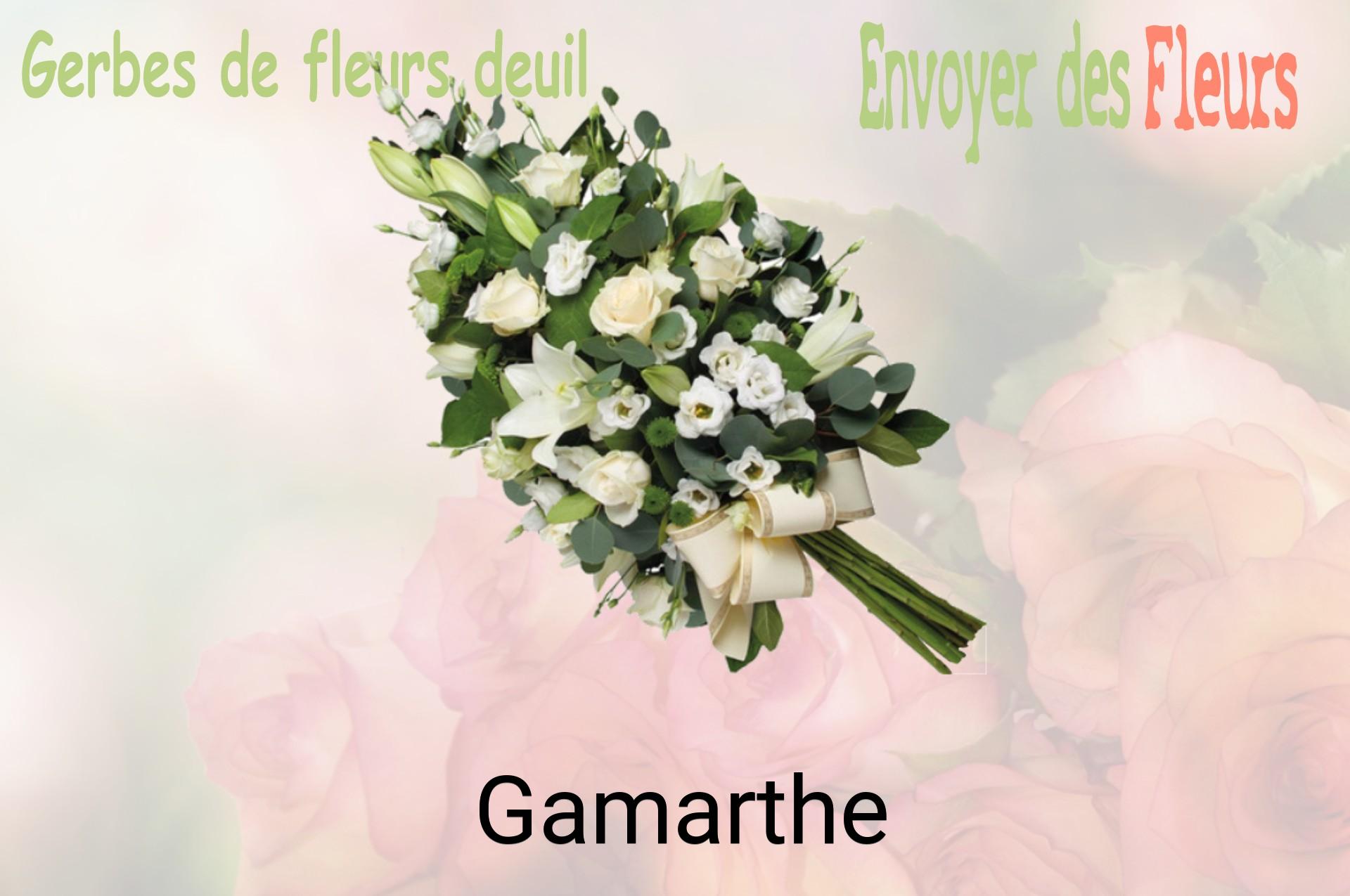 Gerbe de fleurs de deuil livrée à Gamarthe